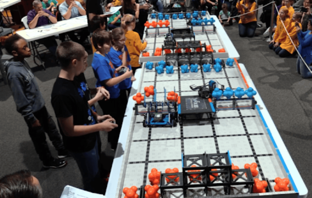 Children at Vex Robotics competition