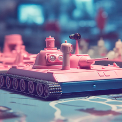 A pink car.